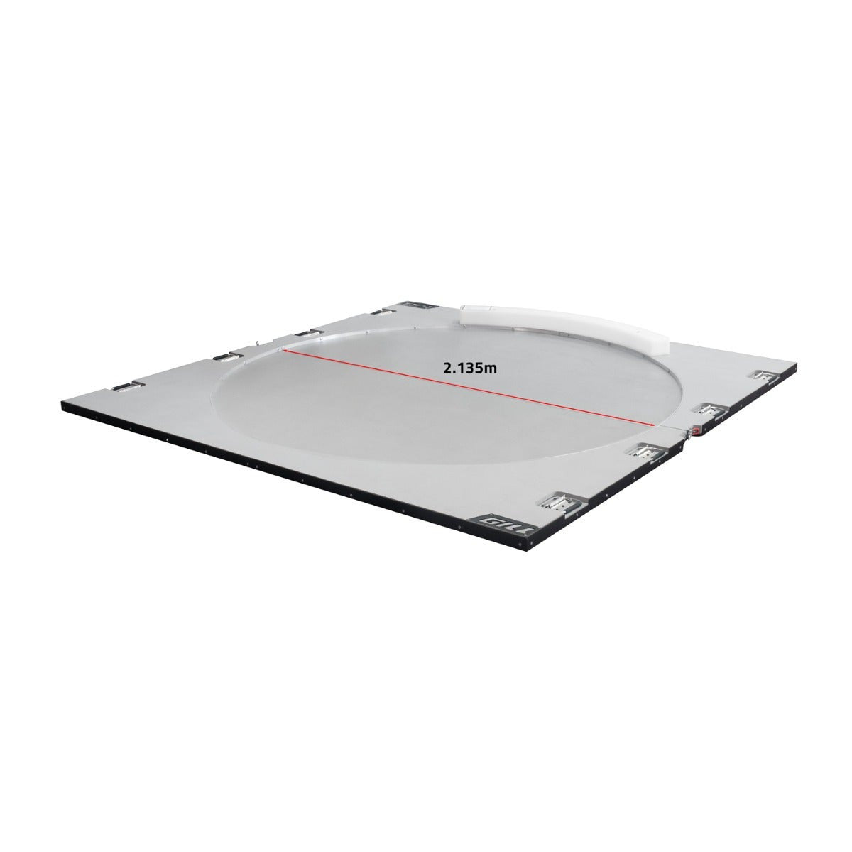 2.135m circle diameter on the Gill portable indoor throwing platform
