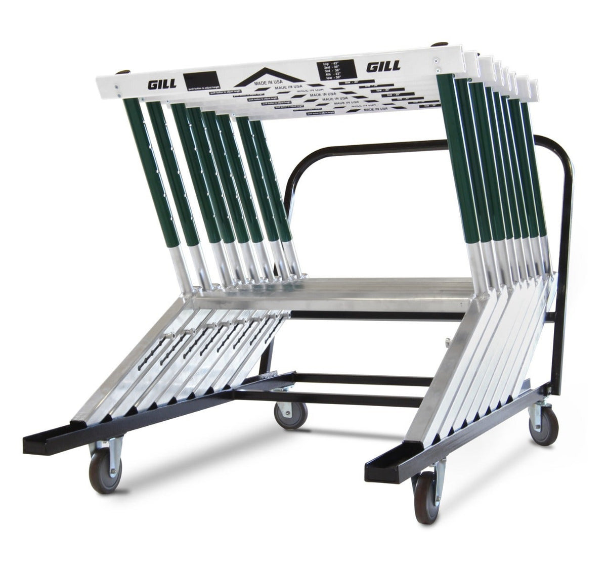 Walk-in design of the Gill hurdle cart