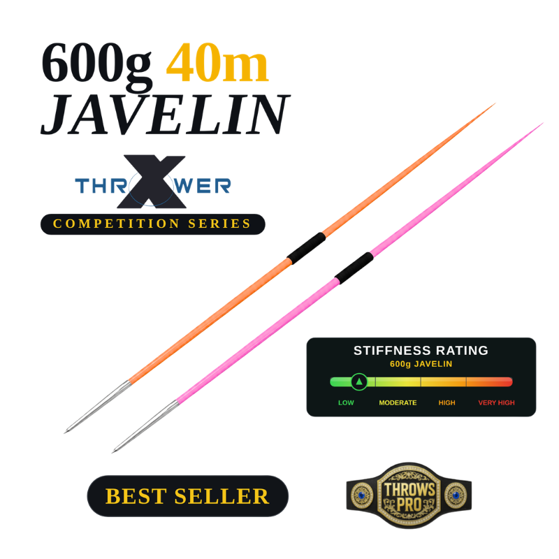 Thrower X 600g javelin 40m with steel tip