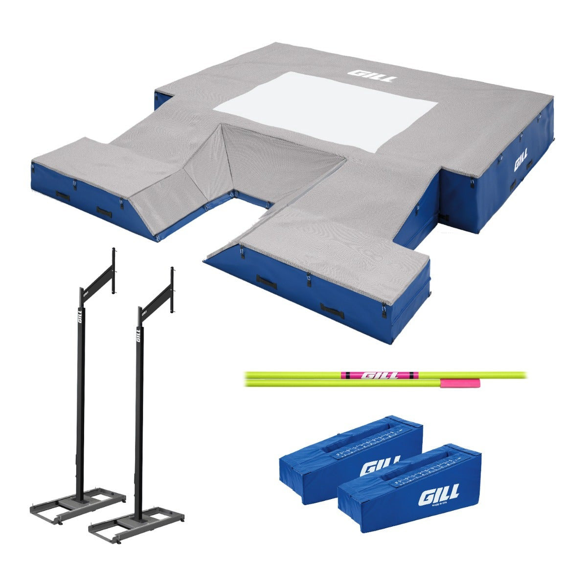 Gill G1 pole vault value pack with pit and standards